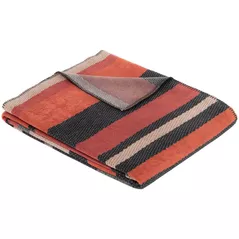 Домашний текстиль Ibena 3141/480 Jacquard Decke Latina Dark grey/terra