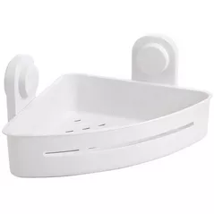 Аксессуар для ванной Axentia 136363 Raft de colt cu ventuze din plastic, alb