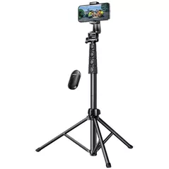Trepied Ugreen 15609 Phone Tripod Selfie Stick with Bluetooth Remote Control, 170cm, Black