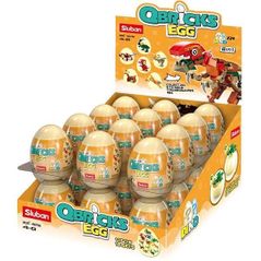 Конструктор Sluban B0796 Qbricks Egg Dino 12 modele 40-50elem.