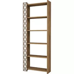 Raft de birou Trendy Oras, Nuc, Alb 64x170x24cm, raft de carti