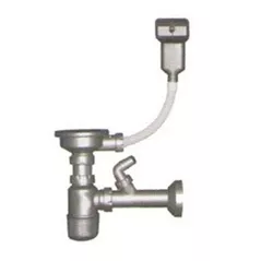 Sifon pentru chiuvetă bucătărie Asil TSF 11 (BKT), cu scurgere 3 1/2" si cu preaplin de pe blat,