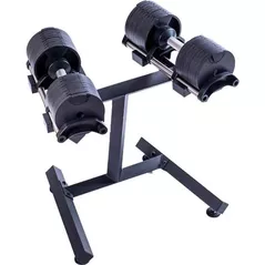 Гантель LivePro 41152 Set gantere adjustable Dumbbells With Rack 20kg, LP8006/20/BK