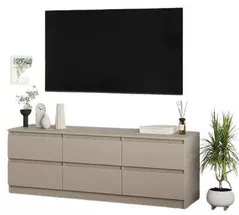 Comodă TV MebelStar NEO 6S 150x43x53 Cashmere (MBS-1282)