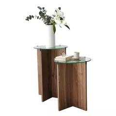 Măsuţă cafea Trendy Crin-Nuc (2 bucăți)