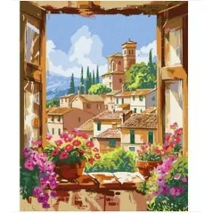 Tablou pe numere Ideyka KHO6349 40x50cm Eco, Toscana iubita