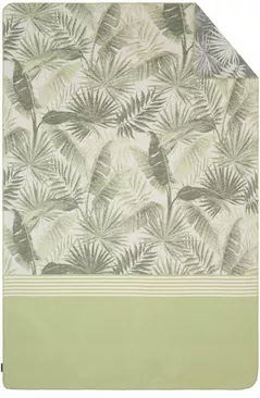 Textile de casă Ibena 2143/700 Jacquard Baumwolldecke Hawaii mith GOTS Zertifikat Green