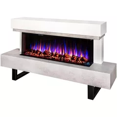 Șemineu electric ArtFlame Monro & Dalas, 750x1400x300 mm, Alb