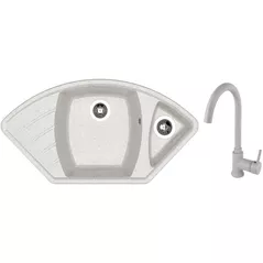 Мойка кухонная со смесителем Dr.Gans Gabi + SanDonna F 7073 gri