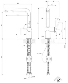 Смеситель кухонный Gessi 60435-031 Inedito Chrome