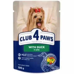 Hrană pentru animale de companie CLUB 4 PAWS 24392448 Plic caini in jeleu rata 24x100g