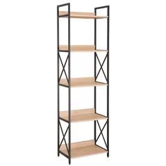 Офисный стеллаж Deco Karl 5 nivele 51x30x177H Oak/Black