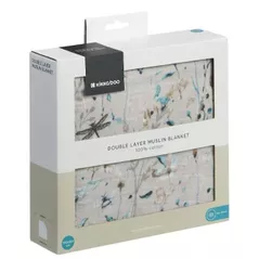 Комплект подушек и одеял Kikka Boo 31103010110 Paturica in 2 straturi de muselina Dreamy Fields Grey, 100x100cm