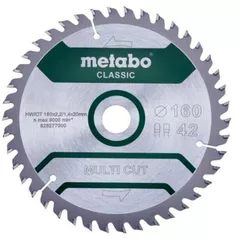 Disc de tăiere Metabo 628658000 Pânza ferastrau circular Multi CUT classic HW/CT 160x20, Z42 FZ/TZ 5°