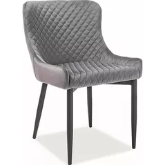 Scaun Signal Colin B velvet szary bluvel 14 / met.czarny