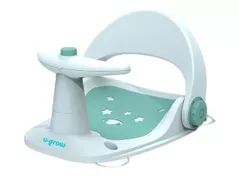 Аксессуар для купания U-Grow UGSB-0097-GRN Scaun de baie pentru bebeluși cu ghidon și spătar reglabil, verde