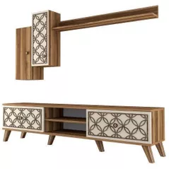 Стенка Trendy Clasa S, Nuc, Crema 180x44x35cm