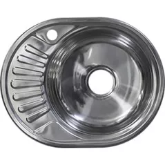 Chiuvetă bucătărie Rubano HD6044P incastrabila 570x450x180mm, (dreapta), inox, luciu-0,8mm