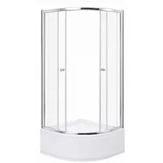 Душевая кабина MPN 8140E, 800X800X1940mm, cada inalta, forma rotunda, sticla transparenta