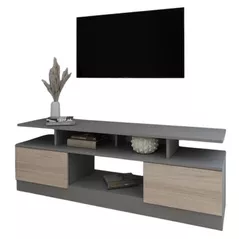 Comodă TV Smartex (16515) Т9 140cm TV Grafit+Stejar Deschis