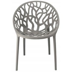 Стул Jumi CM-102262 Scaun terasa ALBERO din plastic, Gri