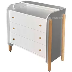 Comoda de infășat Ingvart 98514542-4 Nika Alb/Natural