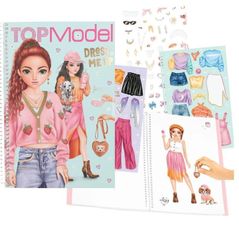 Набор для творчества TOPModel 0413486 Caiet de schite cu autocolante Fashion