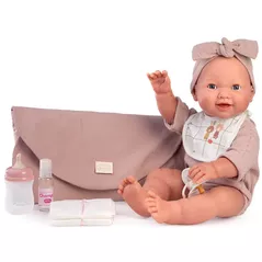 Кукла Antonio Juan 50166 AJ Papusa-bebelus Mia Pipi cu set pentru infasat 42cm