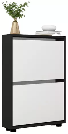 Raft pentru încălțăminte Mobildor-Lux Leo Slim 50x16x86H cm Anthracite/White