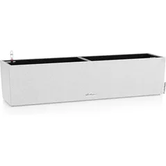 Цветочный горшок Lechuza Balconera Stone 80 All In One Quartz White