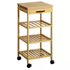 Etajeră Kesper 25819 Carucior bucatarie 33x73x33cm bambus