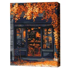 Tablou pe numere BrushMe BS54383FC 40х50сm (fără cutie) Cafenea pe colț