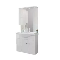 Шкаф под умывальник Crea Smart 85+oglinda cu dulap 803+811LED/DR