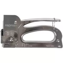 Степлер строительный Profmet 305613 Capsator manual din otel cu 3 funcții, cu capse 100buc