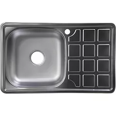 Chiuvetă bucătărie Rubano 27418 incastrabila 780x420x180mm (stinga), inox, decor-0,8mm
