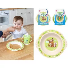 Посуда для кормления Бытпласт 45683 Тарелка детская глубокая 20cm Пластишка, зеленая