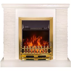 Камин электрический ArtFlame Rock & Galileo gold, 903x980x300 mm, Alb