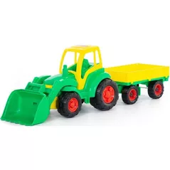 Mașină Полесье 0520 Jucarie Tractor Cempion cu remorca si caus 2fel B