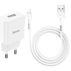 Зарядное устройство сетевое Hoco HCOWCLCN9ESWH USB to Lightning N9 2.1A Especial, White