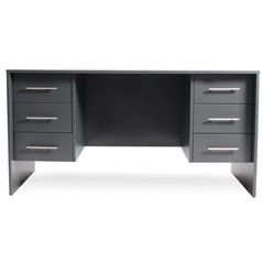 Офисный стол Andra Masă de birou cu 2 casetiere Gri închis