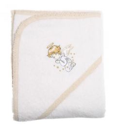 Accesoriu pentru baie PernaMea Prosop botez 90x90cm Ingeras