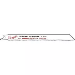 Аксессуар для пилы Milwaukee 48005093 Пилки для сабельной пилы универсальные (дерево, металл, пластик), 200x3,2-2,1мм, max 100мм (P.5)