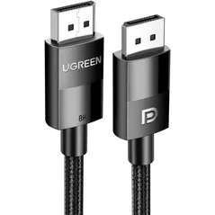 Кабель для моб. устройства Ugreen 80391 Cable DisplayPort 1.4 to DisplayPort 1.4 8K 60Hz, 1.5m, Black, DP114