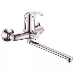 Baterie pentru cadă Silvera MPN22210, cu pipa lunga, 30F, crom, Moderna