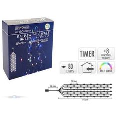 Ghirlandă Promstore 43489 Сascad 80 microLED multicolore, 8m