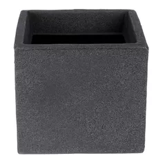 Ghiveci pentru flori ProGarden 50661 Cub 20x20cm, H18cm din plastic, antracit