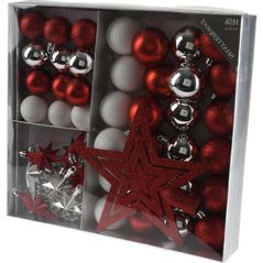 Новогодний декор Promstore 45941 Набор украшений елочных 45шт Carol