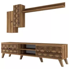 Set mobilă living Trendy Clasa S, Nuc 180x44x35cm