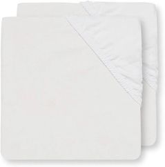 Детское постельное белье Jollein 2510-507-00001 Cearsaf cu elastic Cotton White, 120x60cm, 2buc