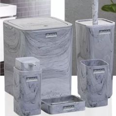 Set pentru baie Hydro S SQUARE MARBLE 513, 5 piese, Marmură